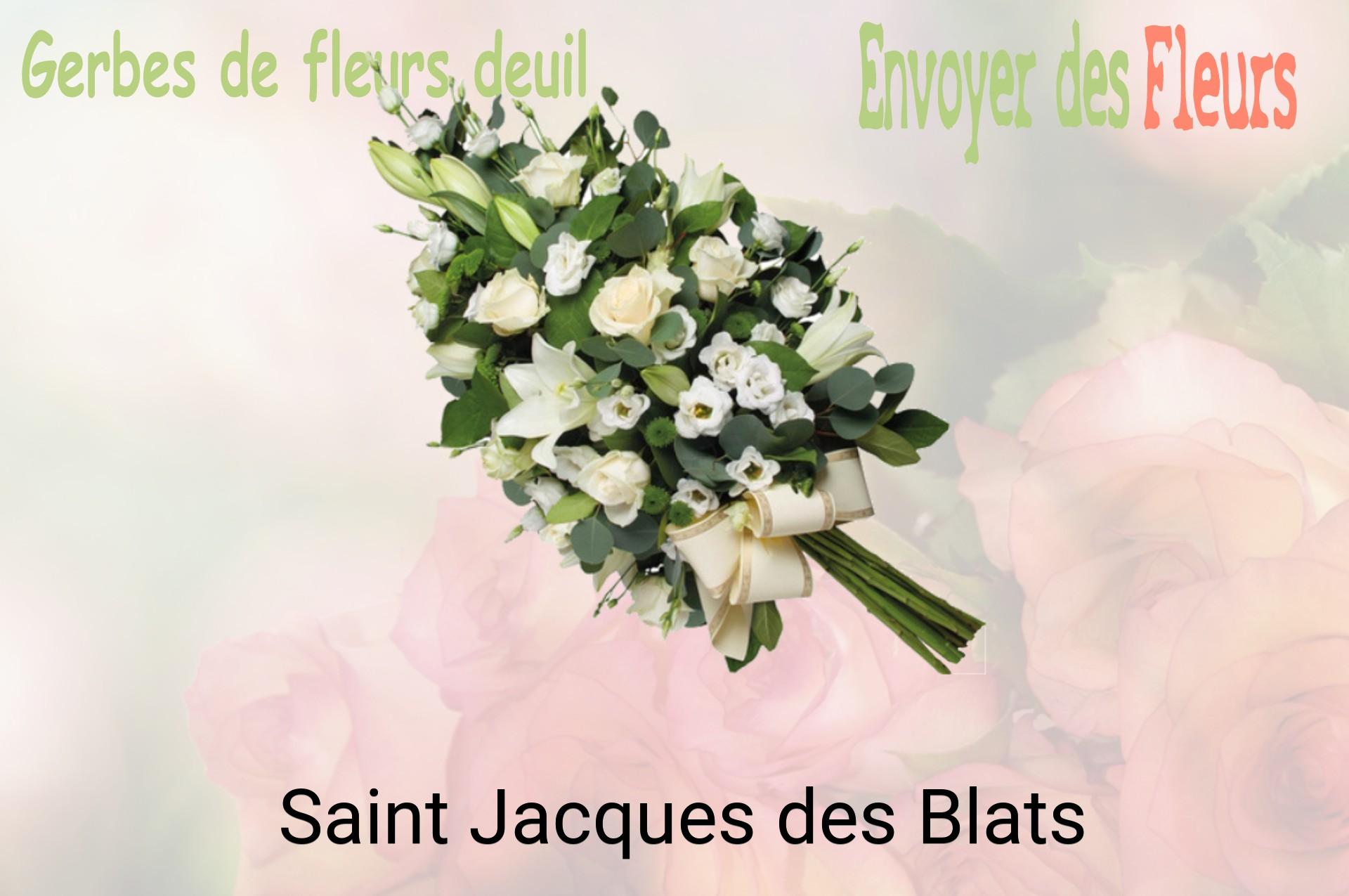 Gerbe de fleurs de deuil livrée à Saint-Jacques-des-Blats